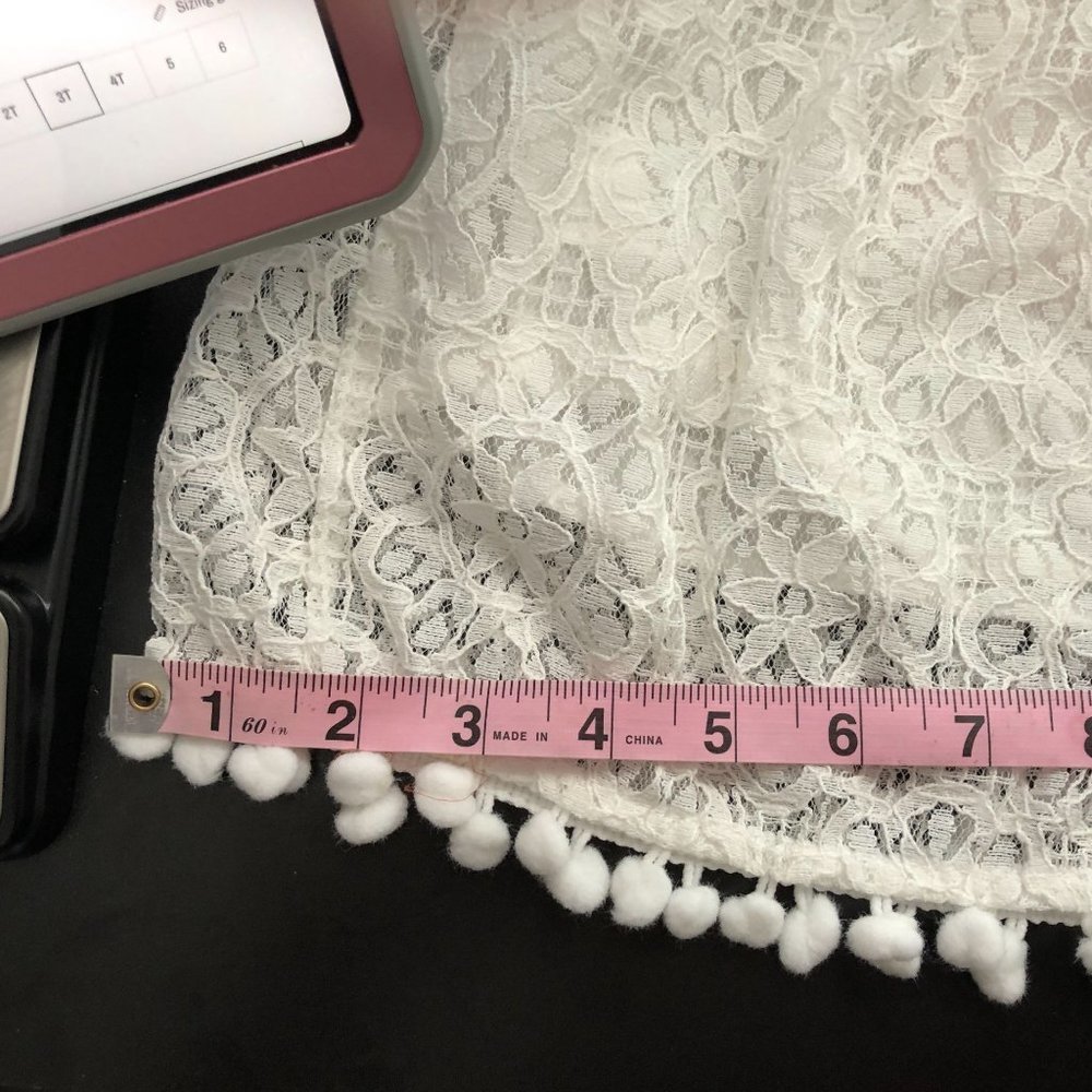 2 Bunnies Ivory Dress Vintage Sunflower Lace Design Cottagecore Size 3T - Picture 12 of 16
